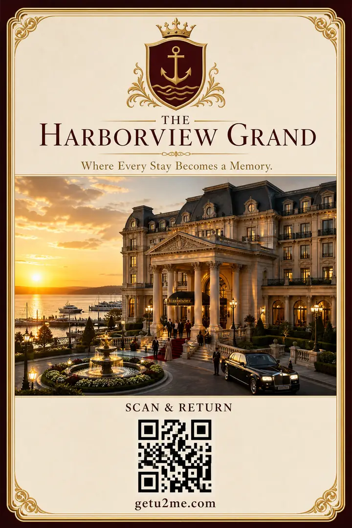 The Harborview Grand hotel custom U2ME™ badge